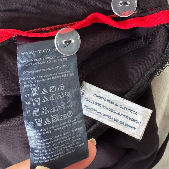 Tommy Hilfiger Black Women's Size 6 100% Viscose Casual Comfort Wide Leg Pants - Picture 7 of 7